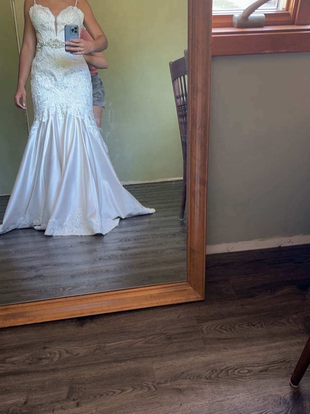 Maggie Sottero White Lace Mermaid Wedding Dress